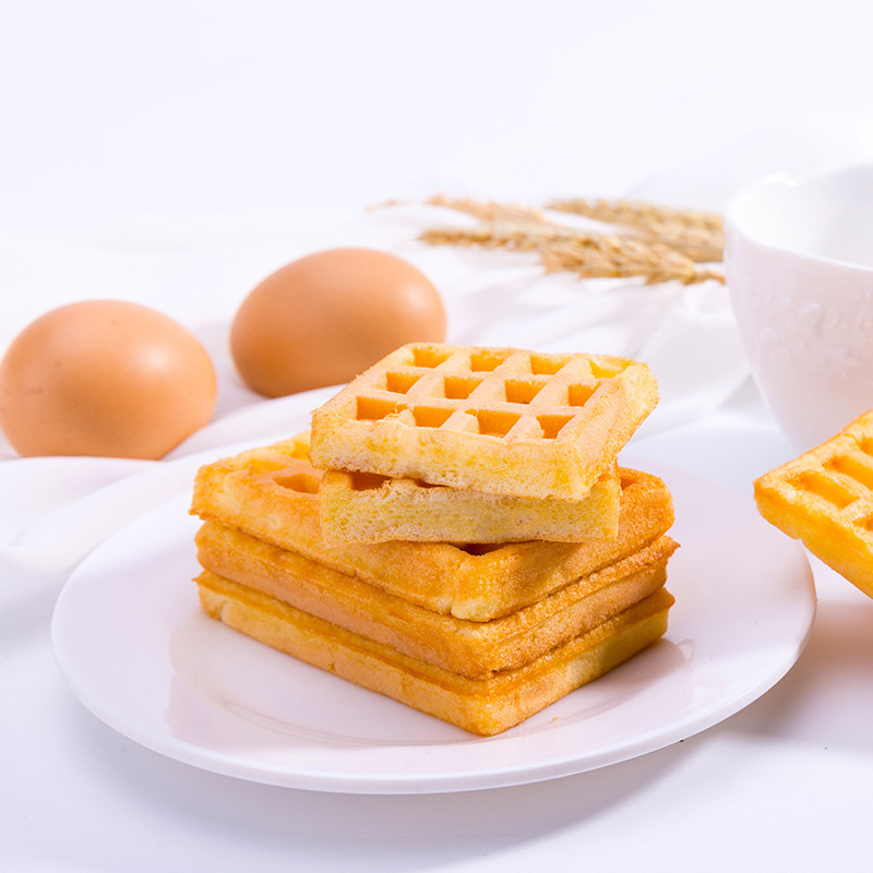 怡鹭华夫饼零食下午茶点心一箱1000g夹心面包早餐糕点手撕面包礼盒整箱