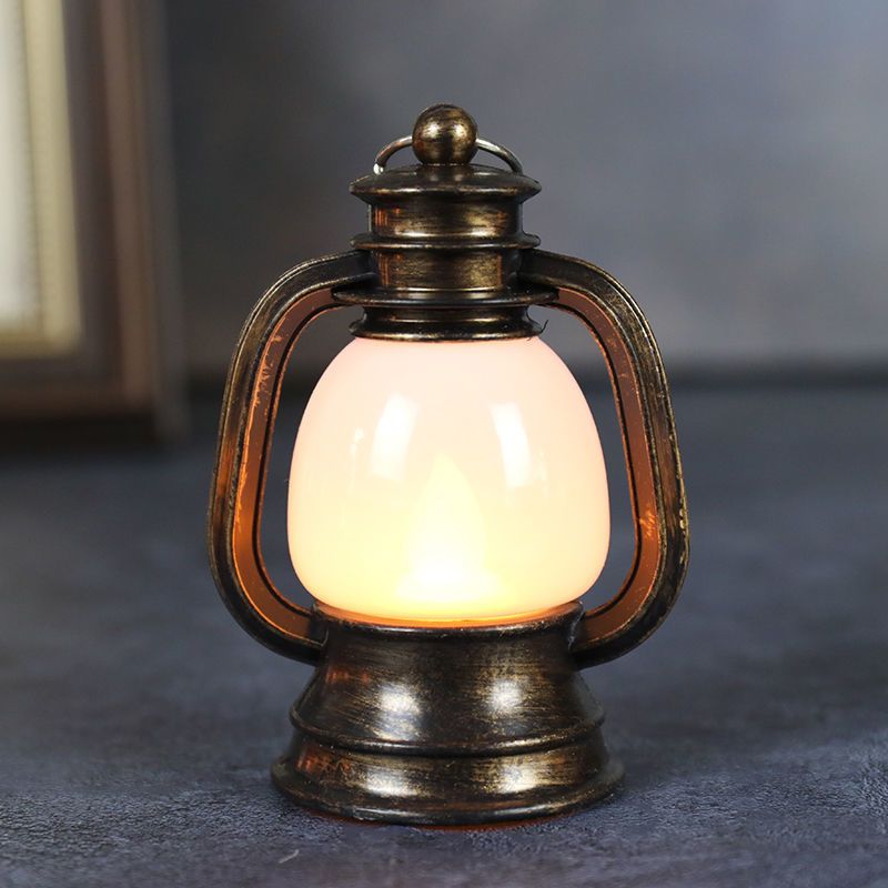 迷你款古铜不透led复古手提可爱小马灯马提灯电子蜡烛灯小夜灯生日