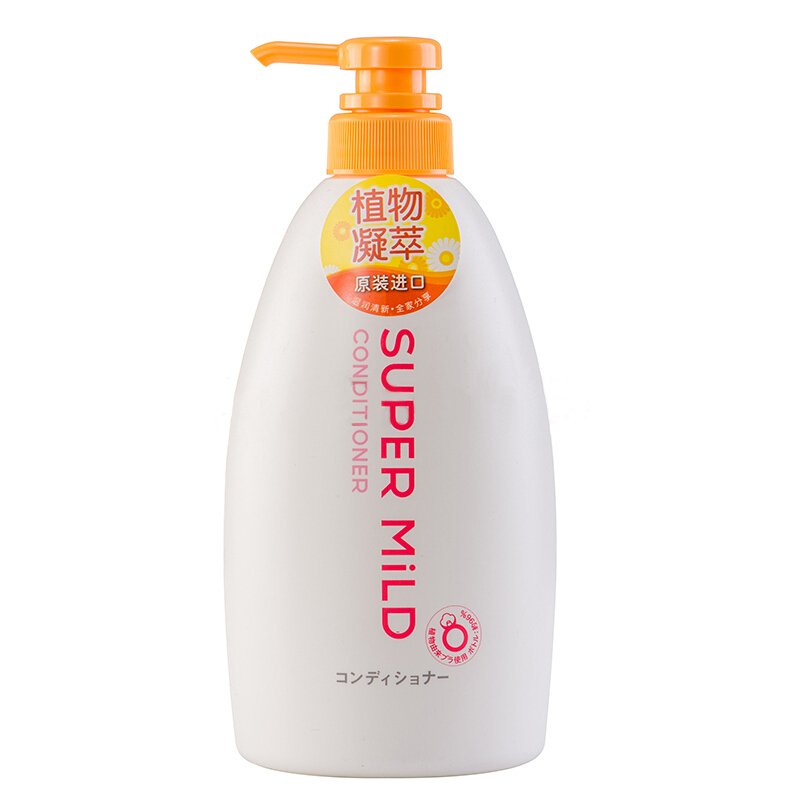 惠润SUPER MiLD 柔净鲜花芳香洗护1.2L套装 洗发水600ml+护发素600ml 无硅油 原装进口高清大图