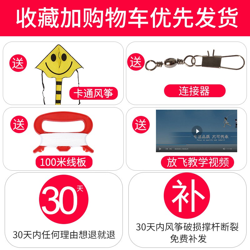 潍坊2020年新款风筝儿童卡通微风易飞蝴蝶老鹰风筝初学者大型创意 三维工匠 1.2米沙燕+18镂空水晶轮+300米线高清大图