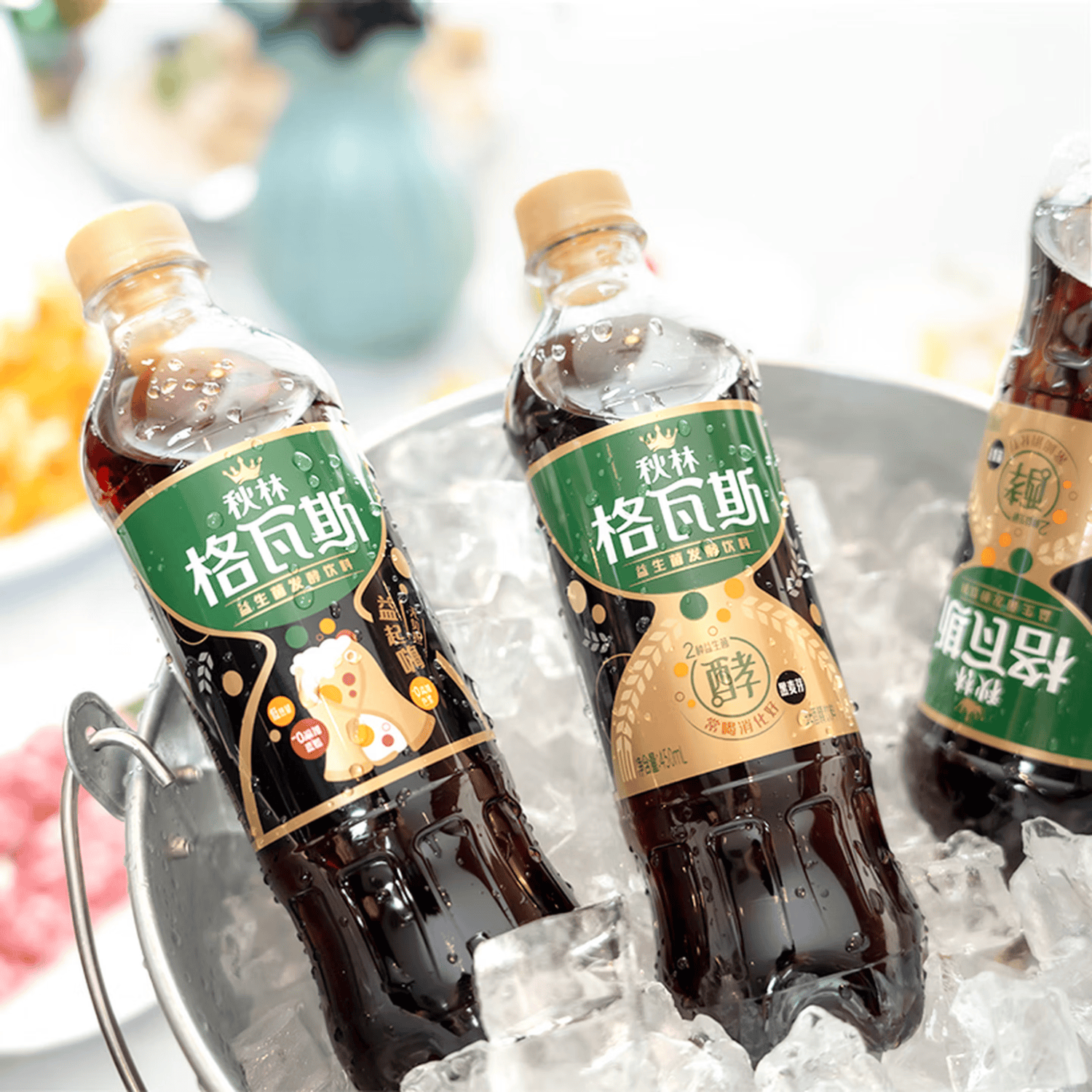 秋林格瓦斯面包发酵饮料黑麦芽味450ml*15瓶高清大图