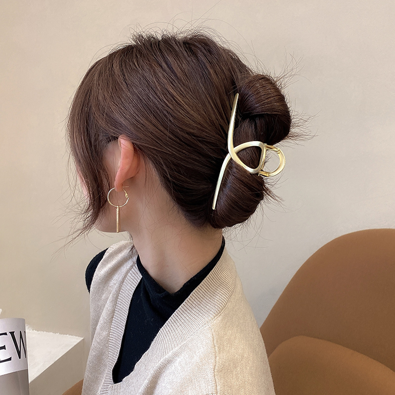 大号金属抓夹后脑勺发夹韩国盘发头发网红发抓头发夹子头饰鲨鱼夹热门