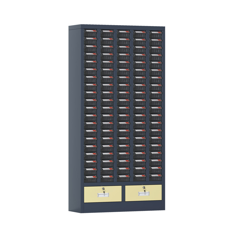 臻远 ZYLJG-W75 零件柜抽屉式工具柜电子元件柜螺丝柜物料柜 100抽透明无门加二斗小号