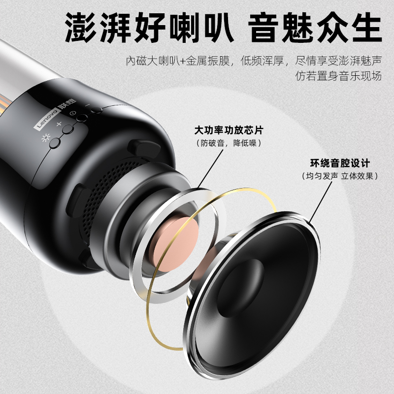 联想L02红色小灯泡发光无线蓝牙音箱大音量低音炮便捷式迷你小音响家用户外车载高音质吃鸡游戏通用 红色 官方标配