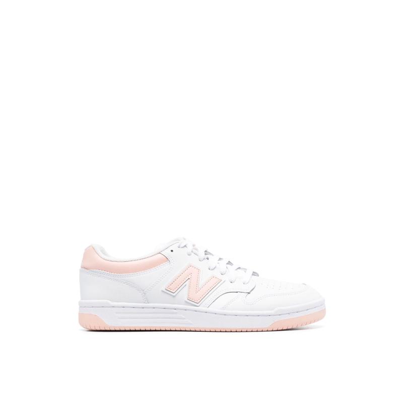 新百伦(New Balance)女款低帮跑鞋皮革材质橡胶底休闲运动鞋白色
