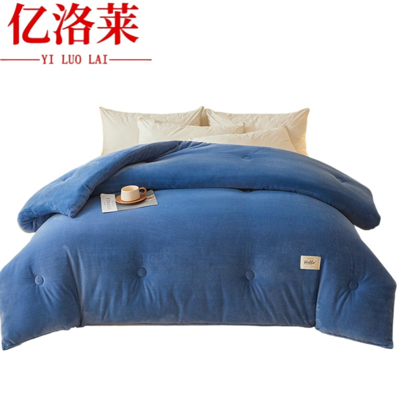 亿洛莱 牛奶绒被 2*2.3m/8斤 床高清大图