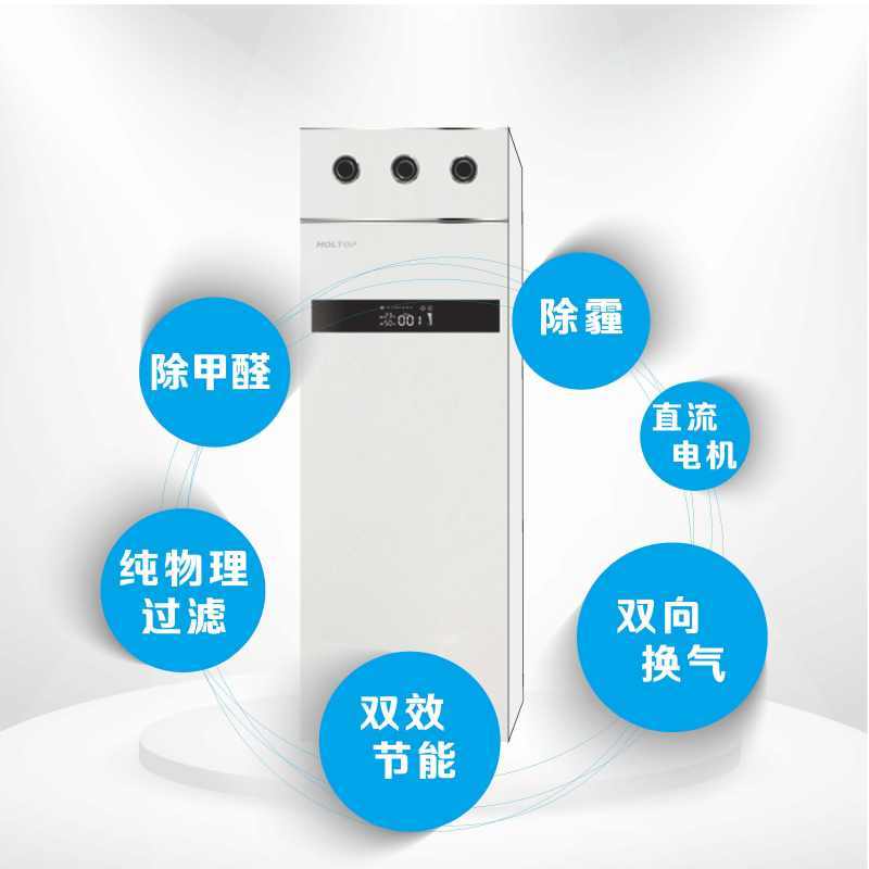 环都(HOLTOP)新风系统家用柜式直吹新风全热交换除甲醛除雾霾除PM2.5新风换气机ERVQ-L300-1A1舒适