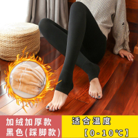 北极绒加绒打底裤女光腿外穿神器肉色黑色保暖秋裤冬季内穿踩脚裤15-8563北极绒8563