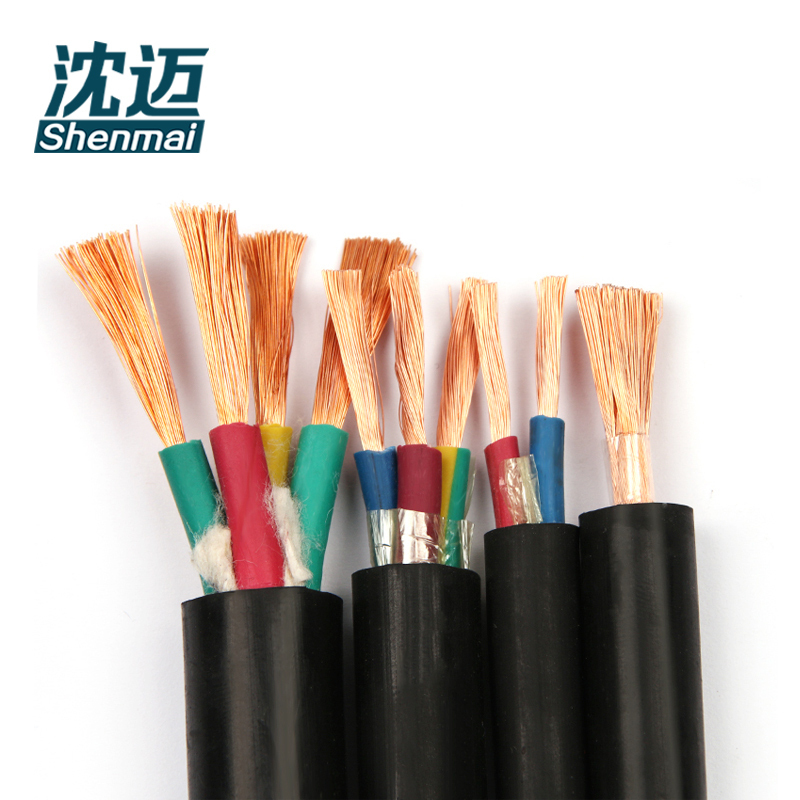 沈迈 铜芯橡套软电线 YC-4*16+1*6平方 1米高清大图