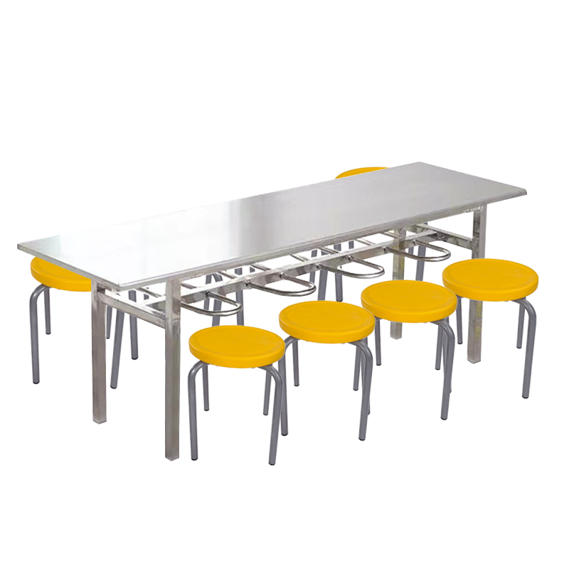 英颢定制餐桌食堂餐桌不锈钢桌椅快餐桌高清大图