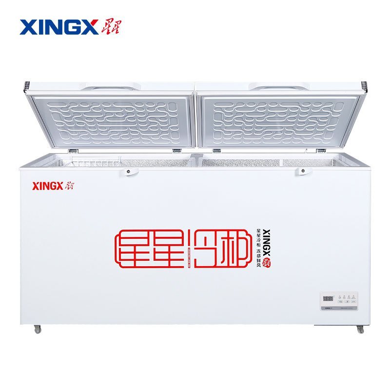 星星(XINGX)BD/BC-618GD冰柜618升商用卧式大冷柜 冷藏冷冻转换商用保鲜设备 雪糕冰冻柜急冻速冻大冰柜