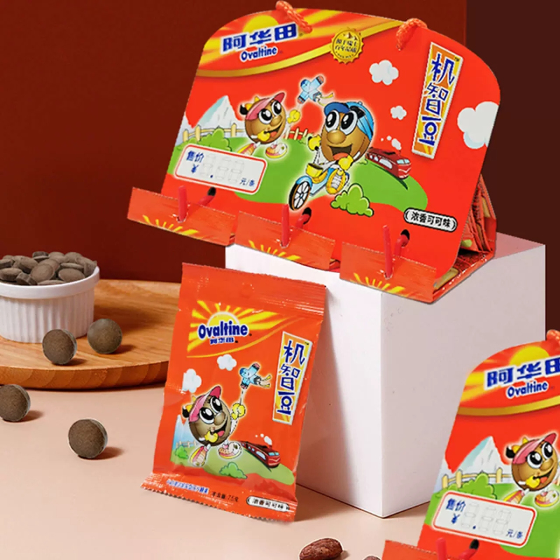 阿华田机智豆浓香可可牛奶味办公室即食休闲食品小零食压片麦芽糖果