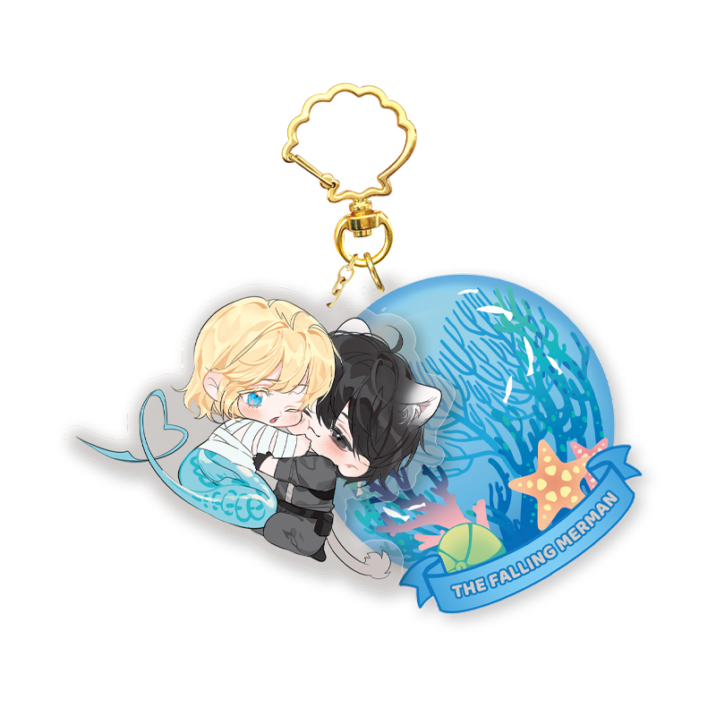 情人节马口铁套组 [正版]周边 人鱼陷落第4弹 白色情人节系列 牵手立牌马口铁贴贴双层钥匙扣流沙杯垫色纸等高清大图