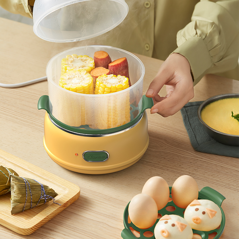 摩飞 多功能电烤箱 MR4014白/蓝 小熊双层多功能煮蛋器ZDQ-C14H7高清大图