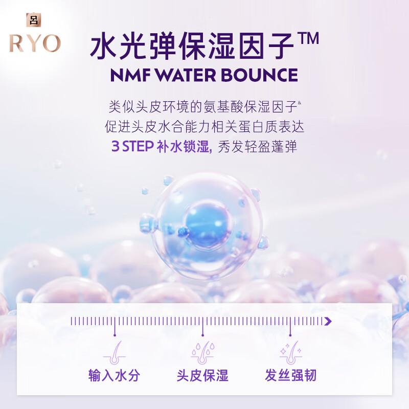 吕/Ryo 玻尿酸吕洗护套装 吕玻尿酸水光蓬弹洗发水400ml+护发素400ml 水润蓬松柔顺高清大图