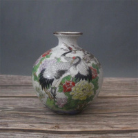 景德镇仿古陶瓷乾隆粉彩福寿图石榴造型花瓶家居装饰展柜摆件