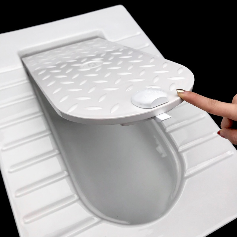 蹲厕带盖板蹲便器翻盖蹲便器带盖板防臭闪电客便盆带盖大便器蹲坑蹲