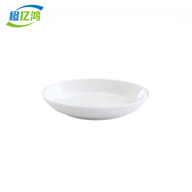 橙亿鸿 纯白陶瓷深盘 菜盘 瓷盘子 8英寸 个高清大图