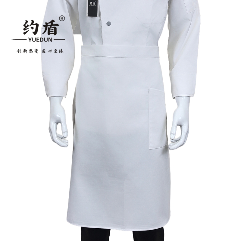 约盾 厨房餐厅厨师防污半截工作围裙 YBY017/件高清大图