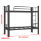豪利特铁床上下床钢木床宿舍床黑色长2000宽900高1800