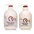 所望(Somang) 牛奶洗护组合沐浴露750ml+身体乳500ml
