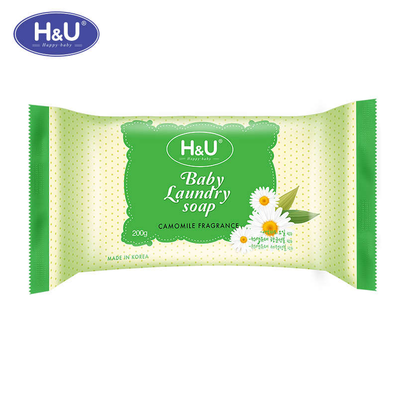 爱趣优H&U 婴儿洋甘菊洗衣皂200克HU深层清洁奶渍内衣皂无刺激不伤手高清大图