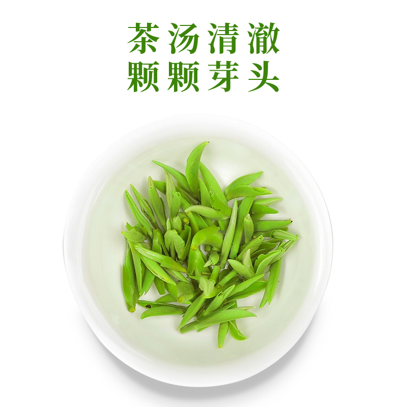 2021年礼盒款新茶上市 特级雀舌绿茶茶叶100g 浓香型明前早茶高清大图