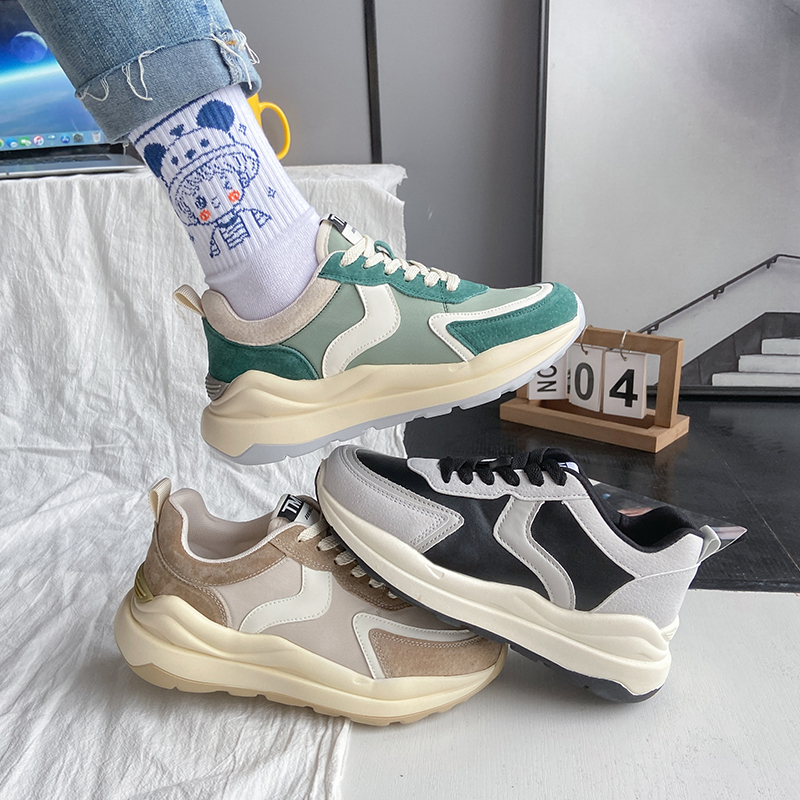 述雅火老爹鞋女ins潮2022新款春秋百搭厚底潮流运动休闲鞋