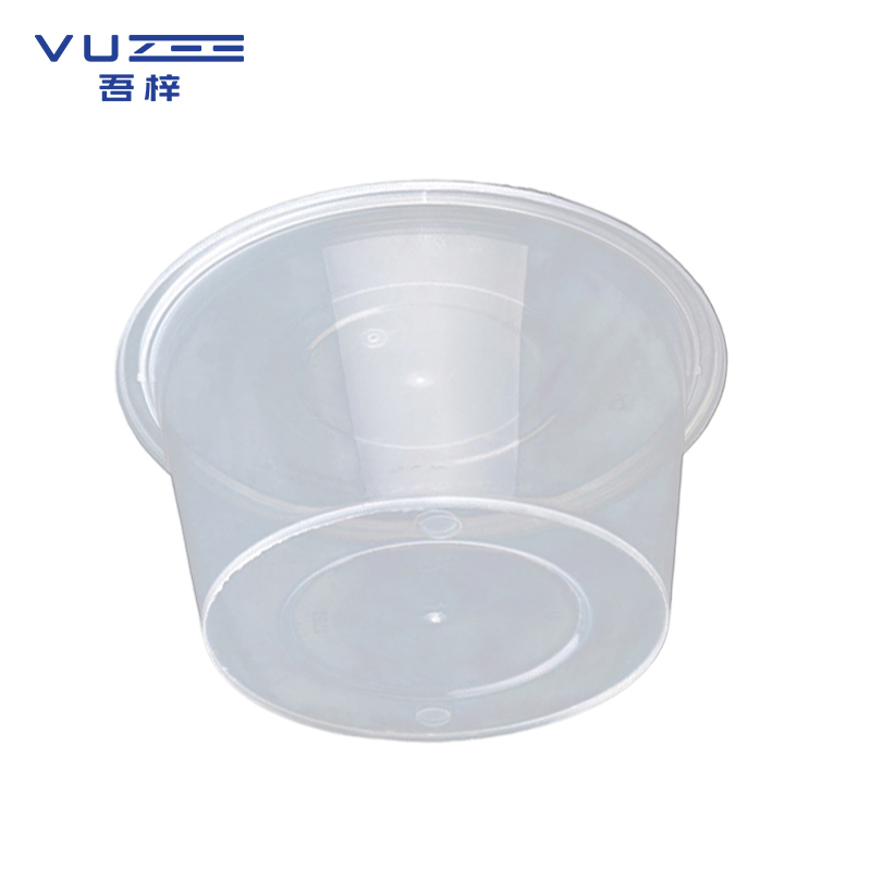 吾梓 一次性餐盒 透明圆形打包汤盒 1000ml*300个/箱高清大图