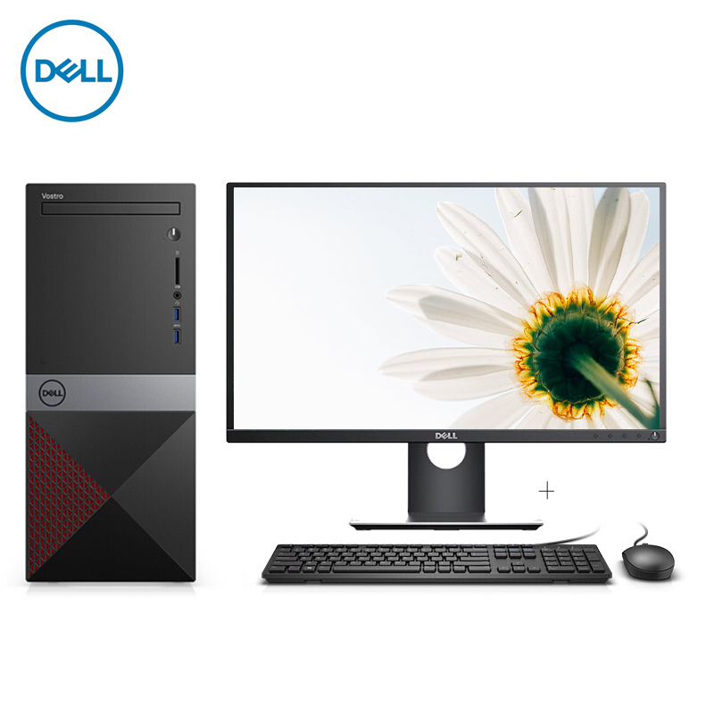 戴尔(DELL)成就3671 高性能 商用办公 台式机电脑 23.8英寸屏 定制(Intel i5-9400 8GB 1TB 集显 无光驱)