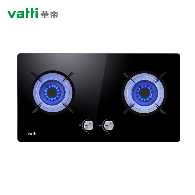 华帝(vatti)JZT-B8406B燃气灶 4.5KW大火力 一级能效节能猛火灶 钢化玻璃台嵌两用双眼灶具