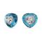 施华洛世奇(SWAROVSKI)蓝晶石树脂镀铑爱心水晶夹式耳钉糖果风浪