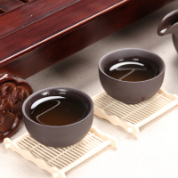 百鸿(Baihong) 整套功夫紫砂茶壶茶具套装整套家用全自动四合一实木茶盘 小龙凤呈祥原矿紫砂茶具套装