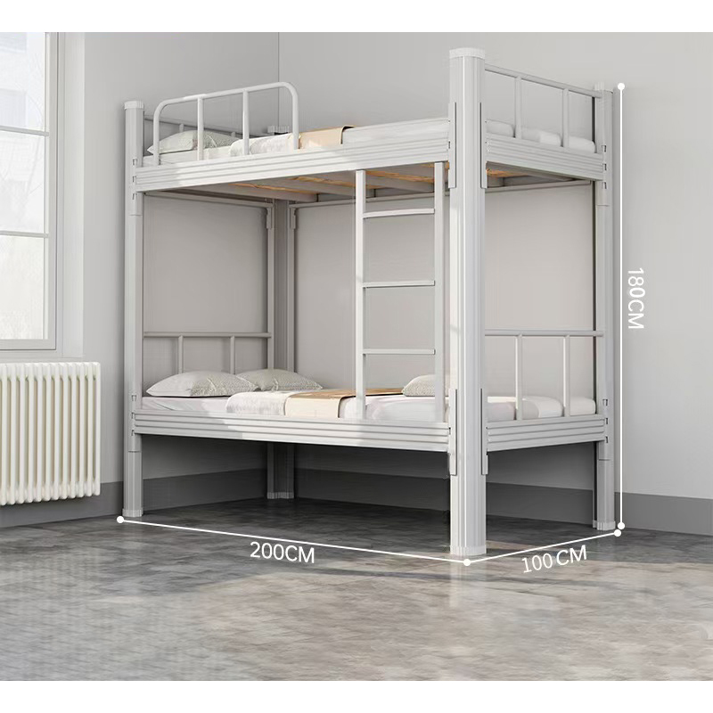 止臣 高低床 上下铺铁艺床公寓双层铁架床员工寝室上下床宿舍床 N3高清大图