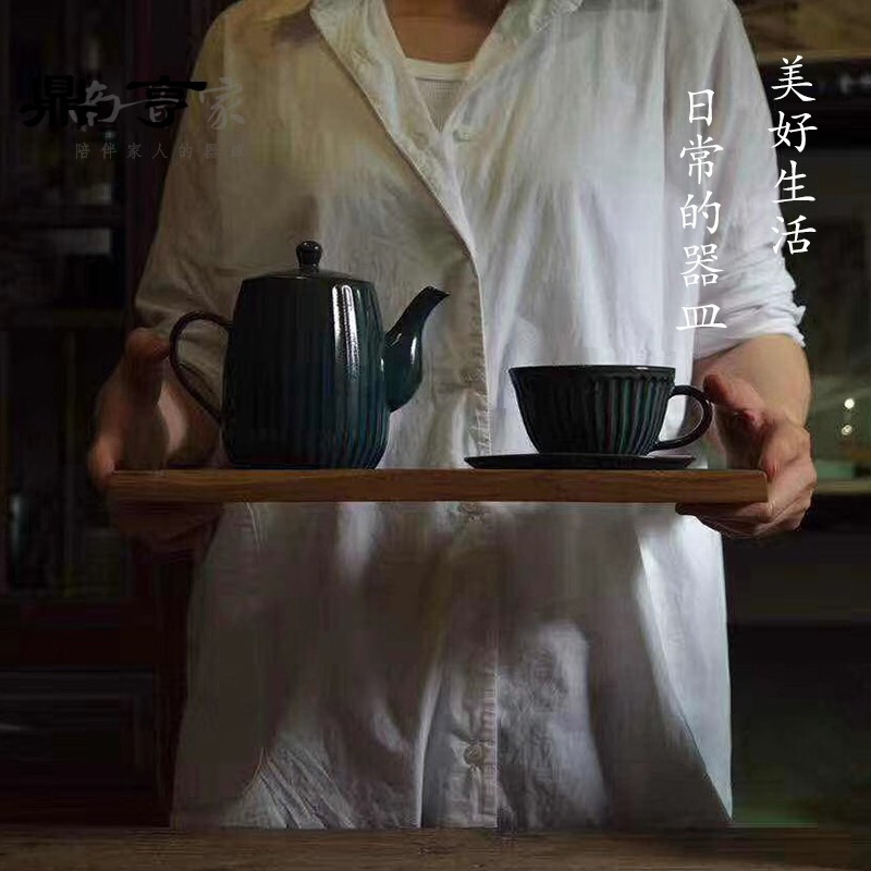 鼎亨艺术家咖啡杯一杯一碟 韩国陶作家金秀泫手工陶瓷作品 红茶杯