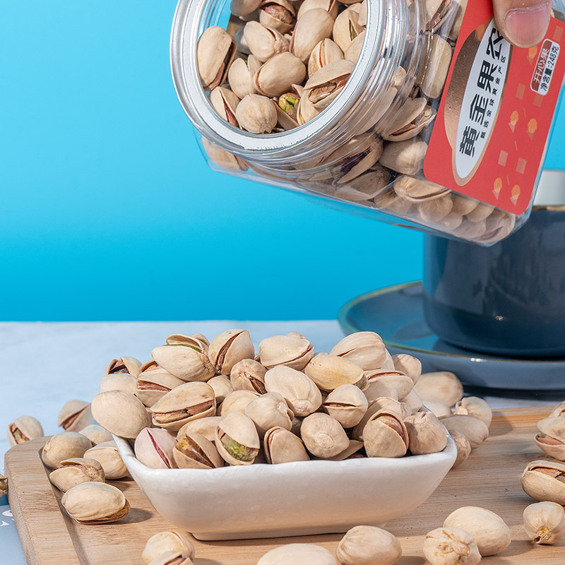 黄金果农开心果 248克大罐装 香脆可口美味零食高清大图