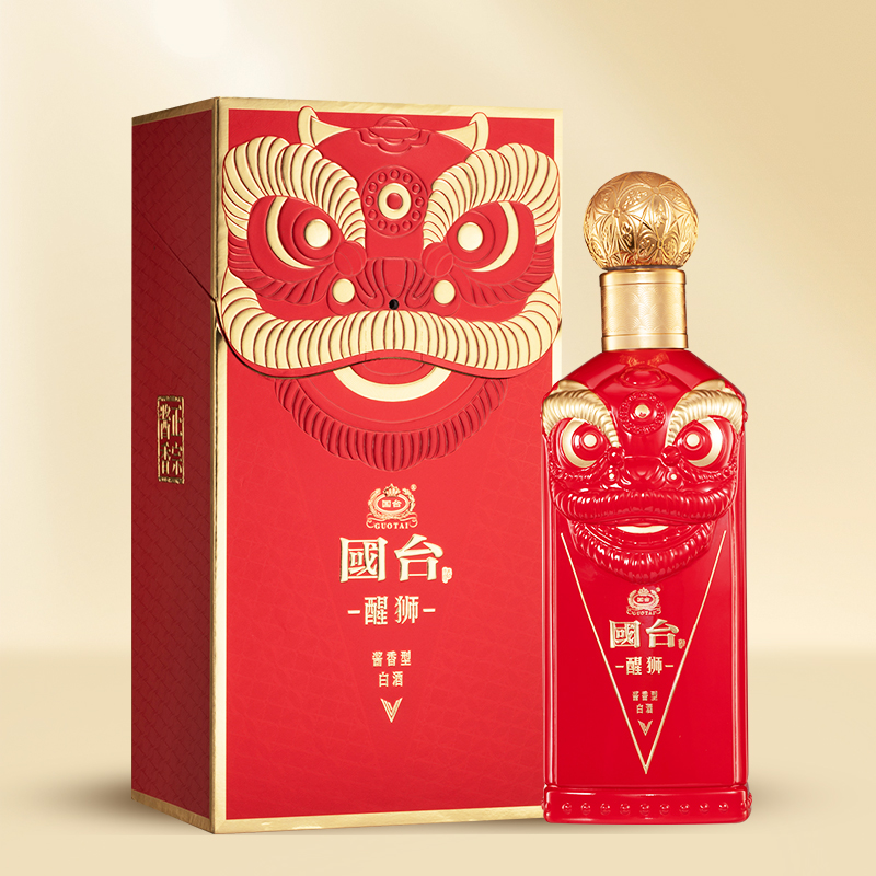 国台醒狮酒(红)53度500ml酱香型白酒高清大图