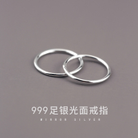 小麋人999纯银光面戒指女指环尾戒时尚高级感闺蜜礼物2025新款潮 13号戒指一只