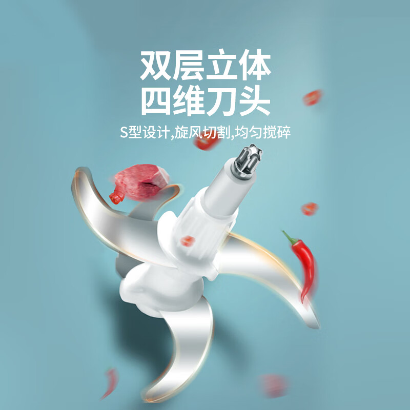 谷格(GUGE)家用绞肉机搅拌机肉馅机蒜蓉机电动多功能碎肉搅肉机绞蒜碎菜辅食机G116高清大图