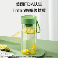 苏泊尔塑料杯女男生夏天学生便携运动耐高温防摔水杯子大容量硅胶提绳Tritan材质夏季高颜值便携运动水杯 KC51HB10