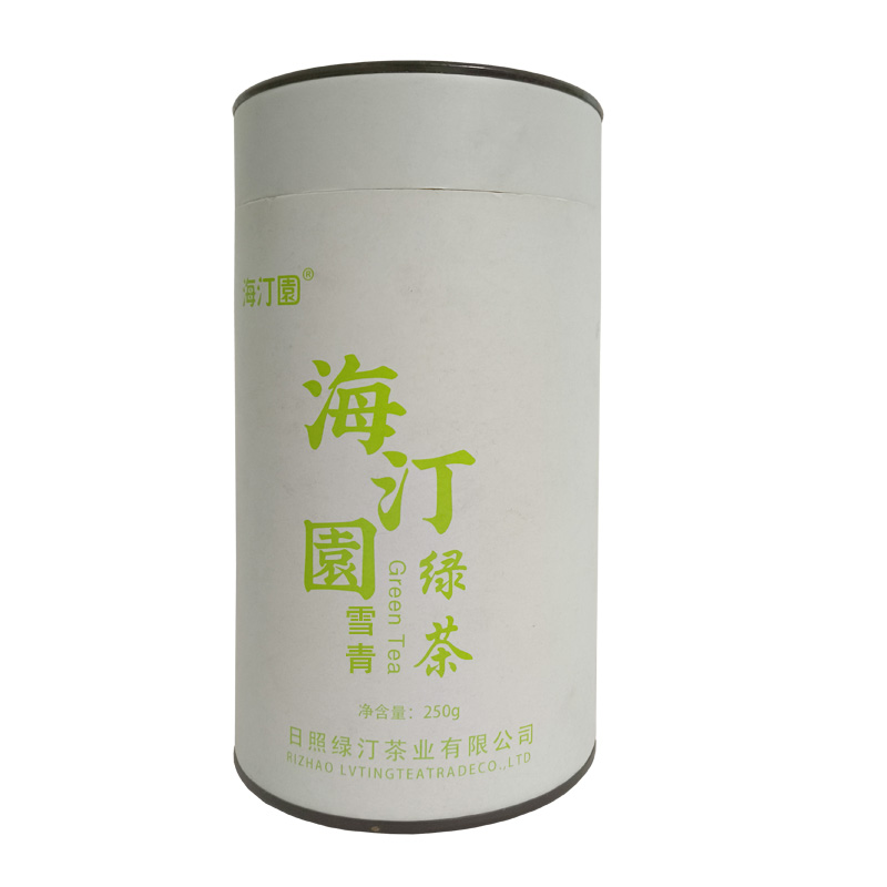海汀园 雪青绿茶 250g 桶高清大图