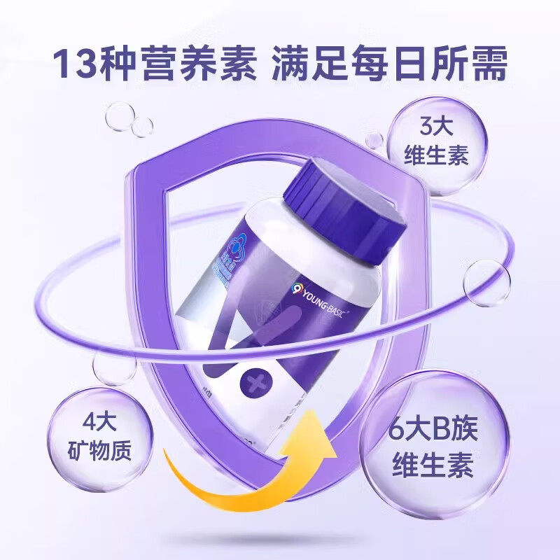 999三九医药多种复合维生素矿物质片60片 锌镁片锌硒片铁叶酸片维生素b族维生素e钙片维生素D