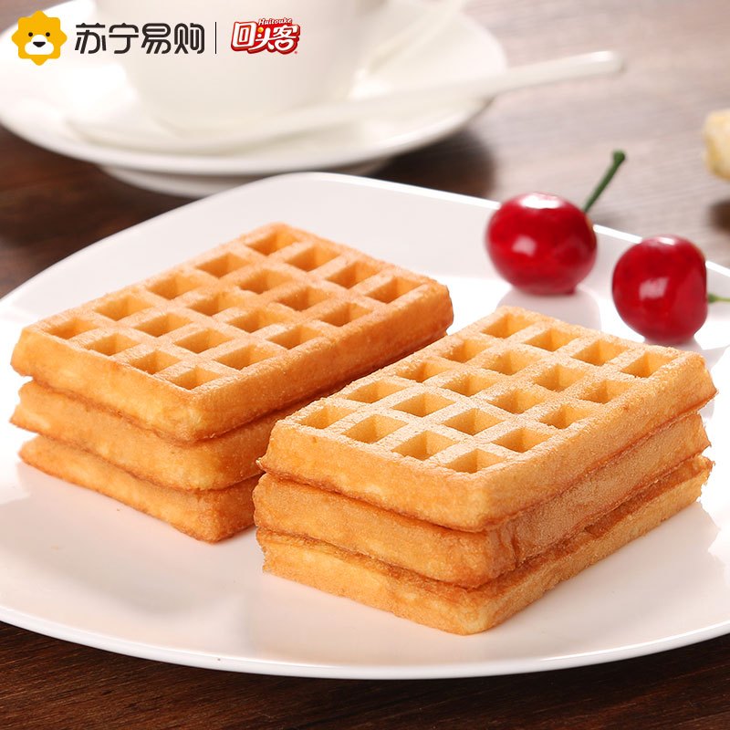 回头客华夫饼120g原味西式糕点鸡蛋糕点心营养早餐食品好吃的小面包干办公室下午茶休闲特产零食