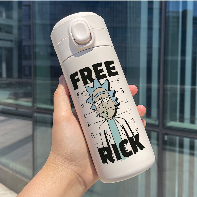 Rick和Morty水杯男不锈钢杯子瑞克和莫蒂保温杯男生高颜值学生ins CG2728瑞克和莫蒂 350毫升弹盖杯