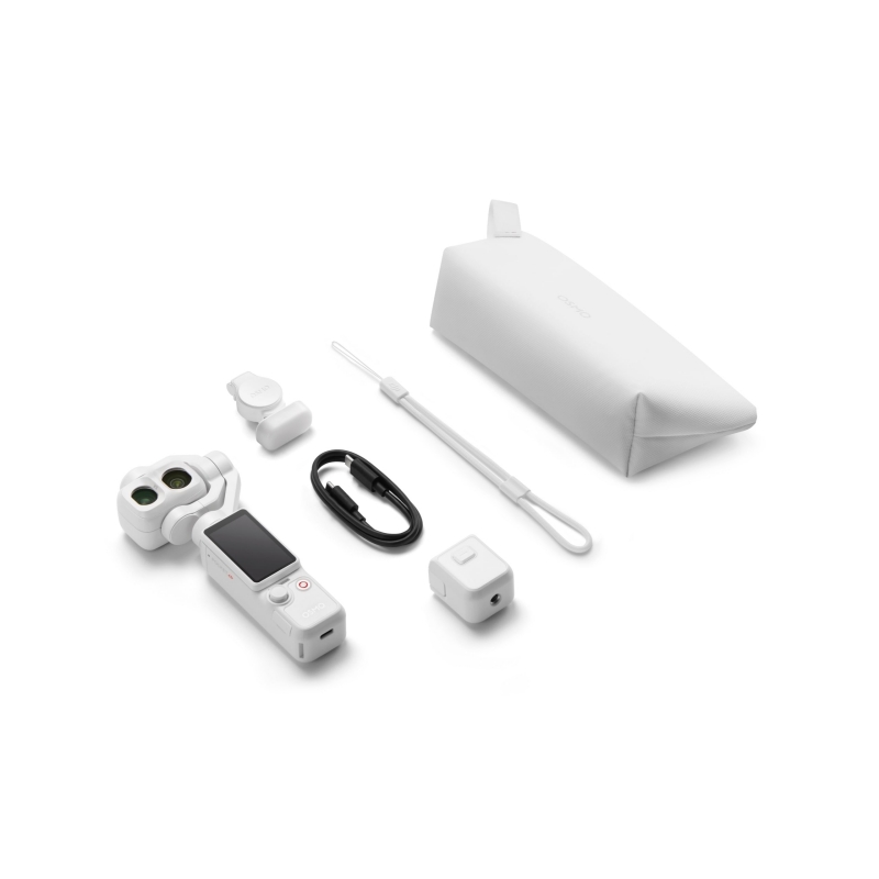 大疆DJI Osmo Pocket 4P 双主摄口袋电影机 OP灵眸手持数码云台相机 标准套装珍珠白 随心换 1年版高清大图