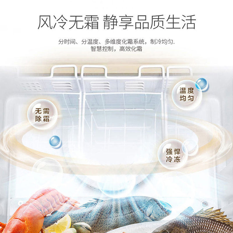 [囤货推荐]澳柯玛冰柜 182升 卧式家用商用风冷无霜冰柜 冷藏冷冻转换冷柜 节能低噪 BC/BD-182WHEX