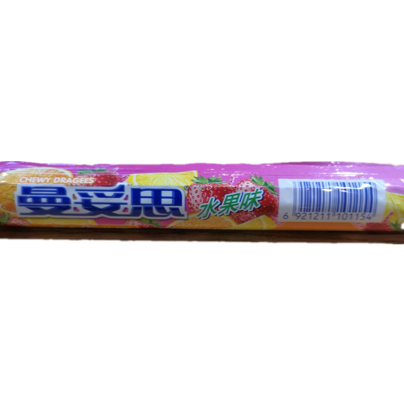 曼妥思劲嚼充气糖水果味袋装37g高清大图