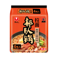 农心 韩式部队锅拉面酸辣火腿风味130g*4 速食方便面 袋装面 泡面拉面