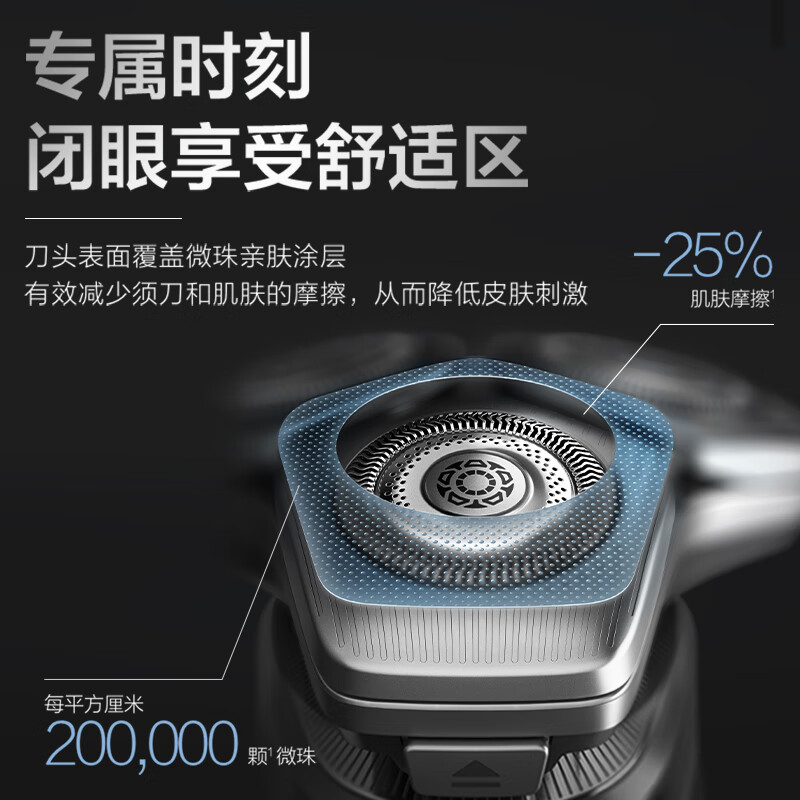 飞利浦(PHILIPS)电动剃须刀 胡须刀电动刮胡刀肌能感应科技AI智能发光剃须痘痘肌专属全身水洗S9936/55BBP高清大图