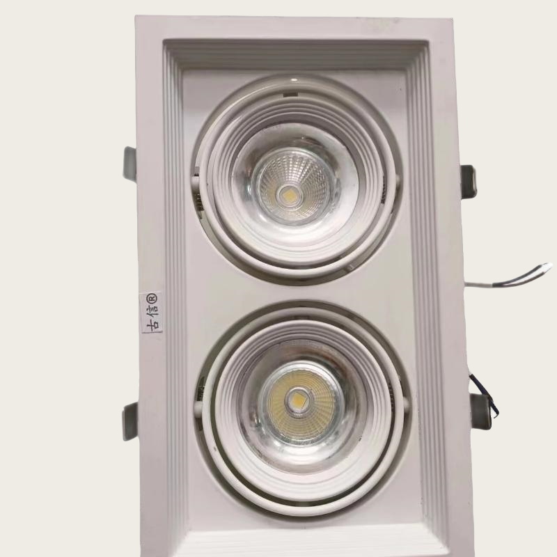 古信LED嵌入式双头射灯N543-2*9W/盏高清大图